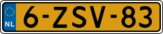 License plate of the Netherlands, Cars