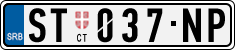 License plate of Serbia, Cars