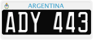 License plate of Argentina, Cars (1995, ABC 123)
