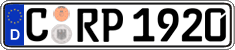 German license plate, Regular plates
