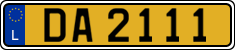 License plate of Luxembourg, 2003 year system