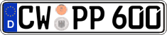 German license plate, Regular plates