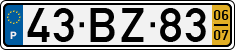 License plate of Portugal, Regular plates