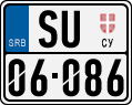 License plate of Serbia, Motorcycles