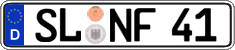 German license plate, Regular plates