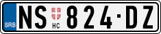 License plate of Serbia, Cars