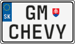 License plate of Slovakia, Vanity Plates