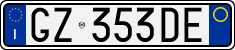 License plate of Italy, Cars (1994 year series)