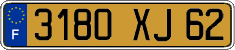 French license plate, FNI
