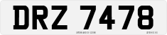 License plate of the United Kingdom, Northern Ireland (1966)