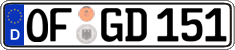 German license plate, Regular plates