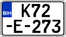 License plate of Bosnia and Herzegovina, Regular plates