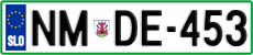 License plate of Slovenia, Cars
