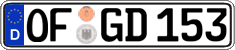 German license plate, Regular plates