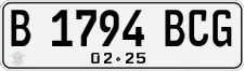 License plate of Indonesia, Regular plates