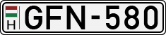license plates of Hungary, Cars (1990)