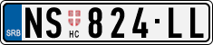 License plate of Serbia, Cars