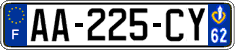 French license plate, SIV (ordinary)