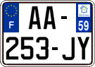 French license plate, SIV (ordinary)