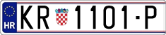 License plate of Croatia, Regular plates