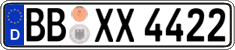German license plate, Regular plates