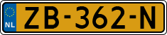 License plate of the Netherlands, Cars