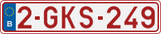 License plate of Belgium, Regular plates (2010)