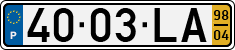 License plate of Portugal, Regular plates