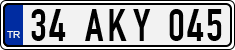 License plate of Turkey, Regular plates