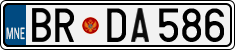 License plate of Montenegro, Cars