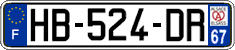 French license plate, SIV (ordinary)