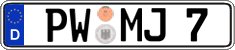 German license plate, Regular plates