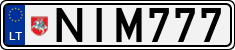 License plate of Lithuania, Cars