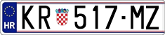 License plate of Croatia, Regular plates