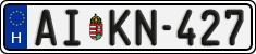 license plates of Hungary, Regular plates (2022)