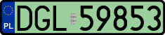 License plates of Poland, Electric vehicles