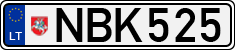 License plate of Lithuania, Cars