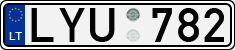 License plate of Lithuania, Cars