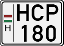 license plates of Hungary, Cars (1990)
