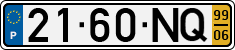 License plate of Portugal, Regular plates