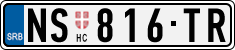License plate of Serbia, Cars