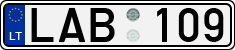 License plate of Lithuania, Cars