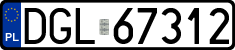 License plates of Poland, Regular car plates