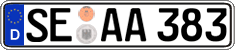German license plate, Regular plates