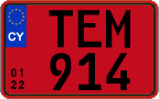License plate of Cyprus, Rental cars