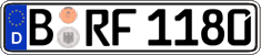 German license plate, Regular plates