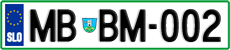License plate of Slovenia, Cars
