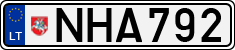 License plate of Lithuania, Cars