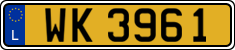 License plate of Luxembourg, 2003 year system