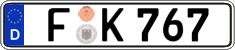 German license plate, Regular plates